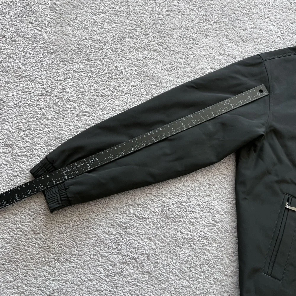 Pierre Balmain Quilted Softshell Jacket Mens Small Green Full Zip PB-15-6781